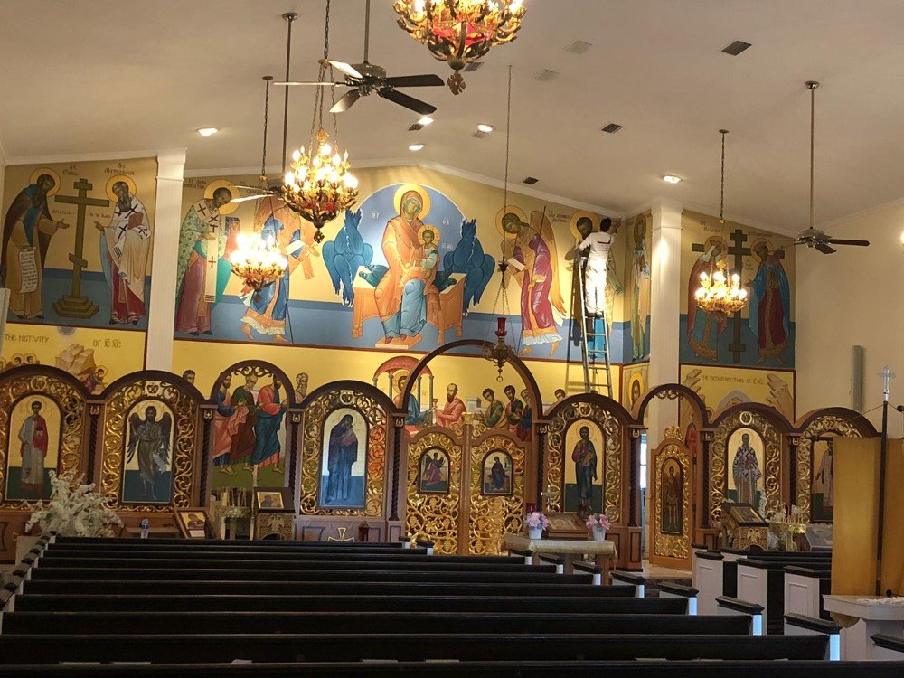 Painting St. Nicholas Catholic Church in Orlando, FL