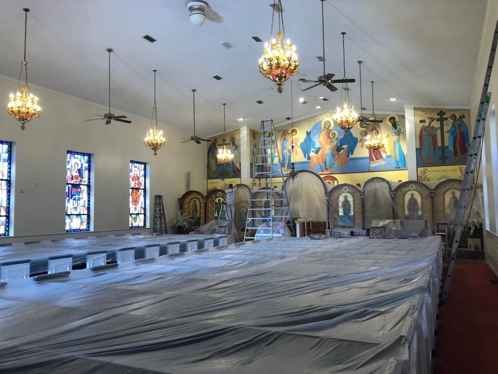 Painting St. Nicholas Catholic Church in Orlando, FL